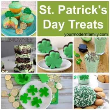 A collage of St. Patrick's Day treats.