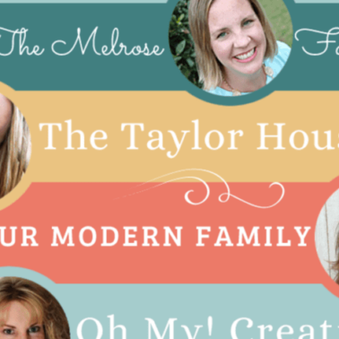 Four signs of woman's company's names and their photos.