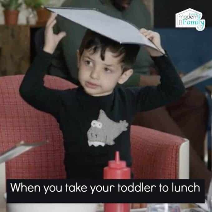 take toddler to lunch