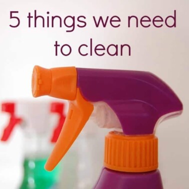 A close up of spray bottles with text above them.