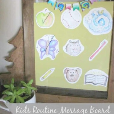 A kid's routine message board.