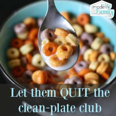 A bowl of cereal with text below it.