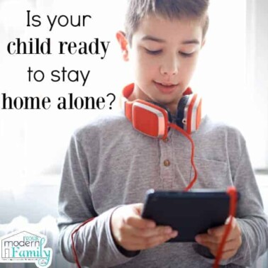 child ready to stay home alone