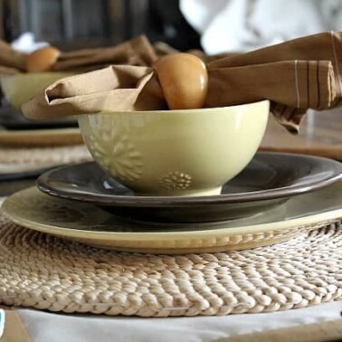 A Fall themed place setting.