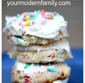 Three pictures of cookies stacked on top of each other.