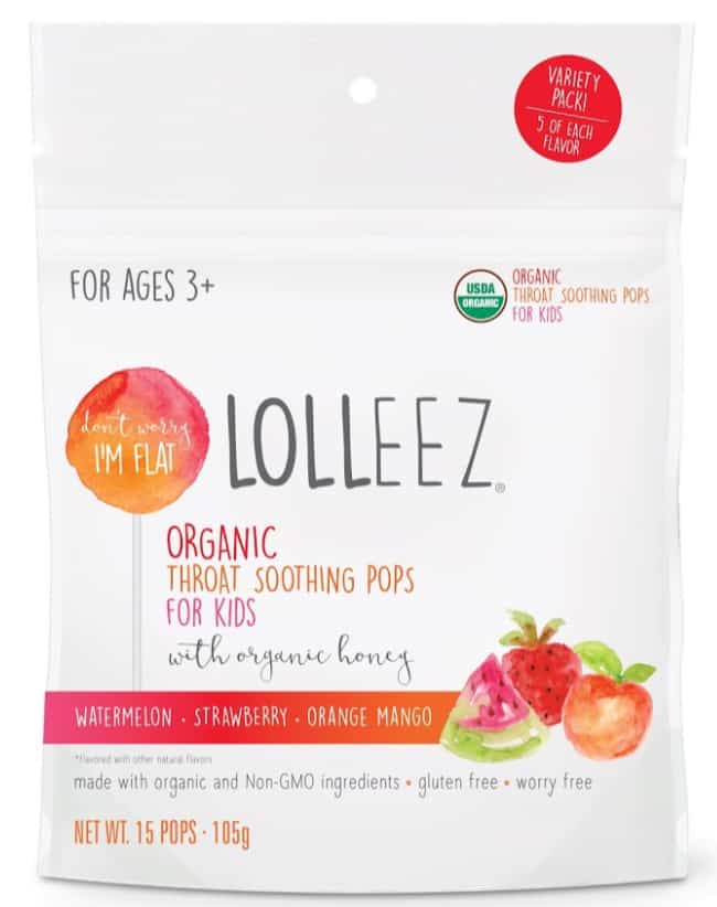 A close up of a bag of Lolleez lolipops.
