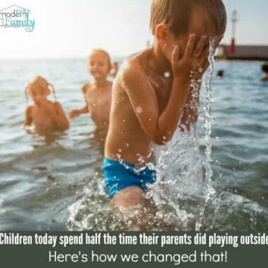Children today spend half the time their parents did playing outside