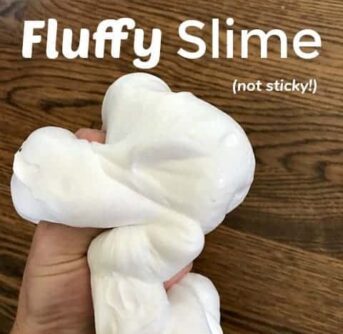 Person kneading fluffy slime.