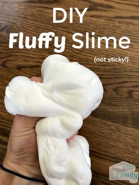 Person kneading fluffy slime.