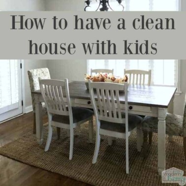 clean house with kids