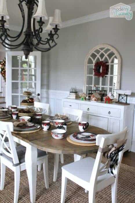 Modern Farmhouse Christmas Dining Room Tour - Your Modern Family