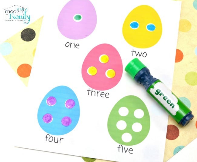 Easter counting worksheet