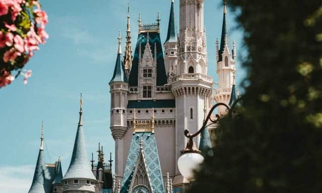 Cinderella\'s castle in Disney World.
