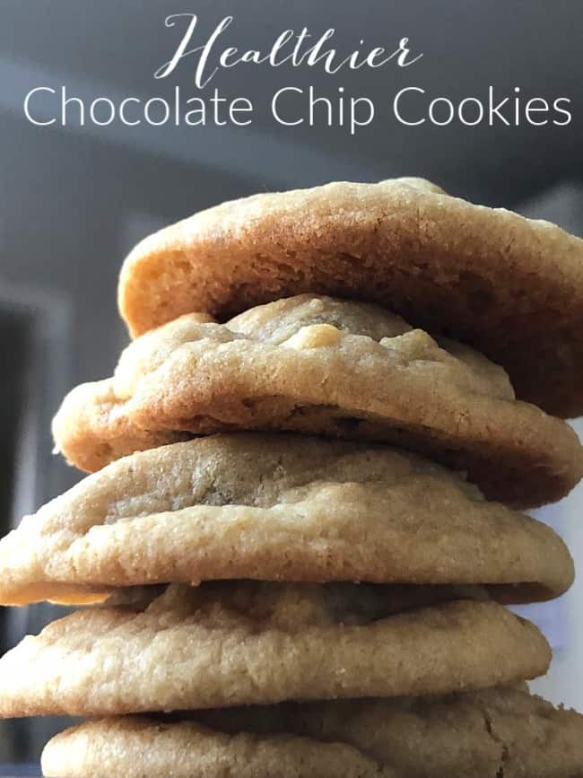 Healthier Chocolate Chip Cookie Stack