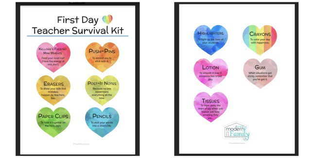 DIY Teacher's Survival Kit (gift idea) - Your Modern Family