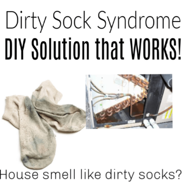 Text above a pile of dirty socks.