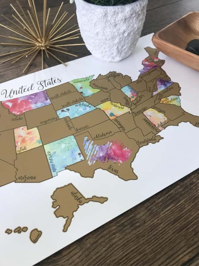 Scratch Map united states