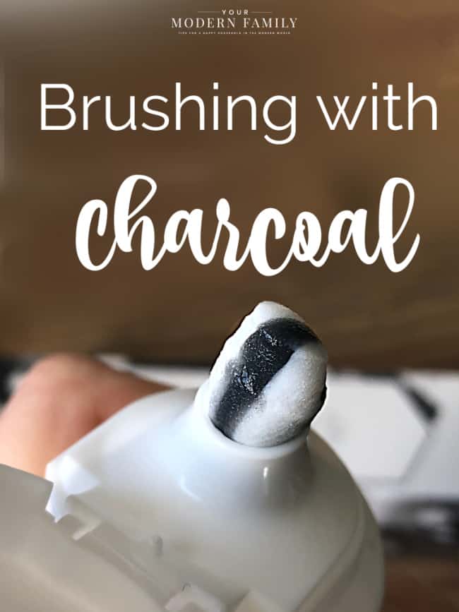 brushing with charcoal