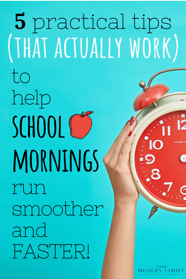 5 practical & helpful time-saving tips for school mornings