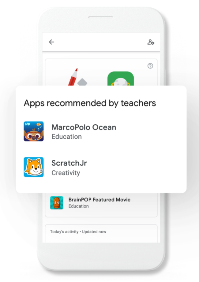 Text with apps by teachers.