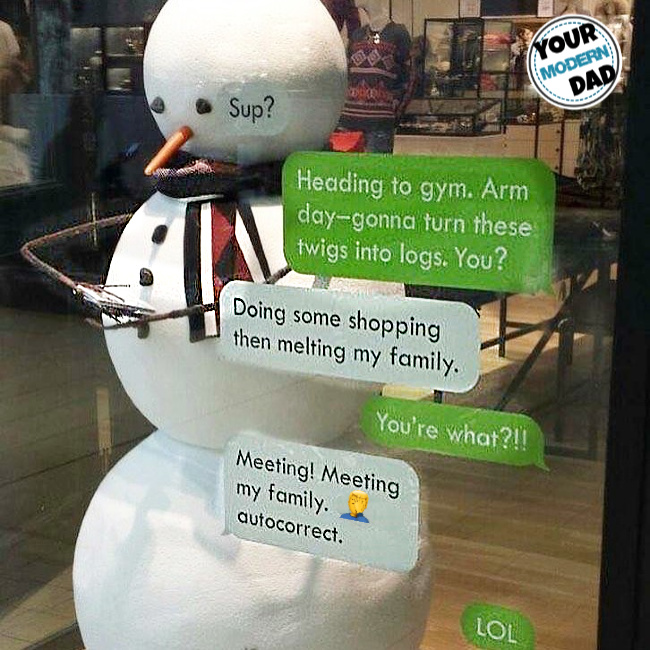 Snowman picture we took at the store