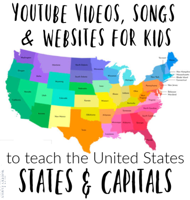 YOUTUBE VIDEOS, SONGS & WEBSITES TO TEACH US STATES & CAPITALS