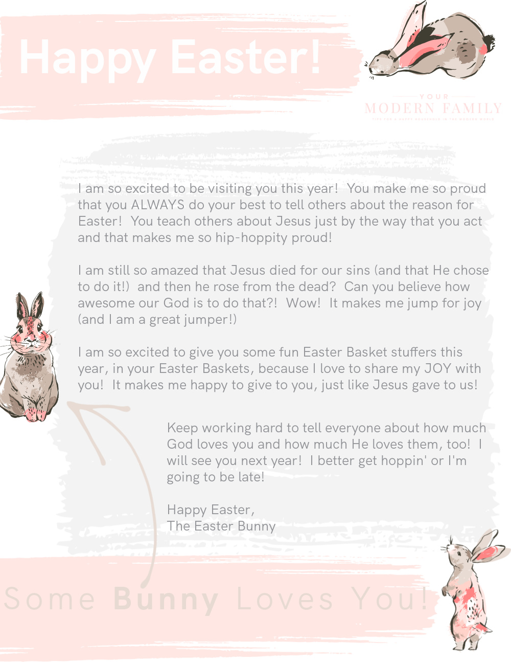 easter bunny letter