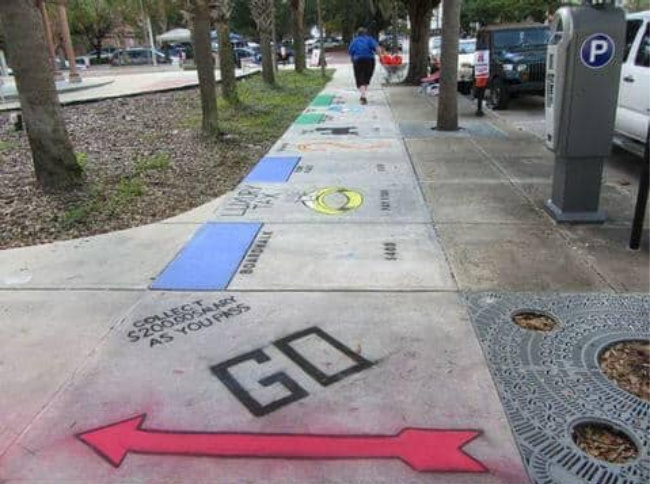 Sidewalk Chalk monopoly 