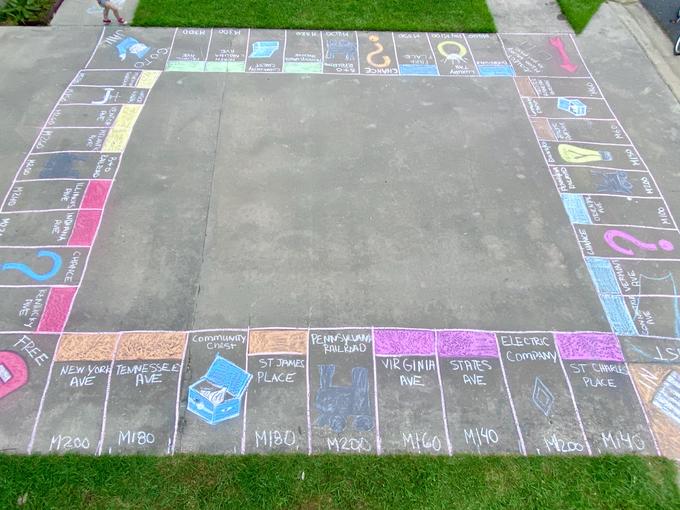 Sidewalk Chalk monopoly 