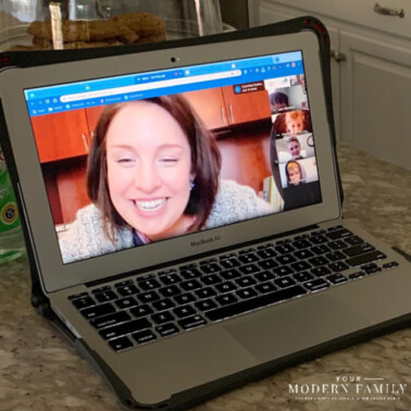 A screen shot of an open laptop computer sitting on top of a table
