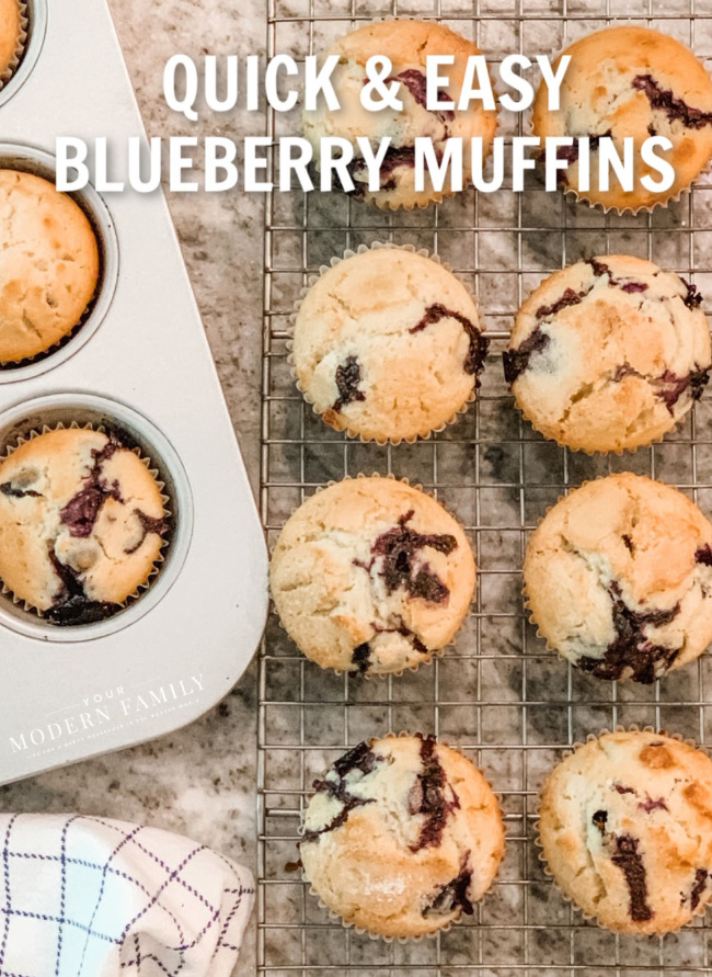 quick & easy blueberry muffins