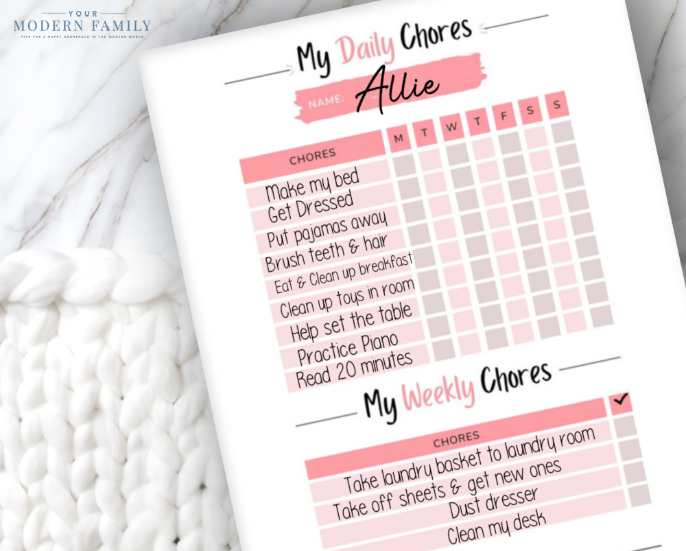 responsibility chore chart