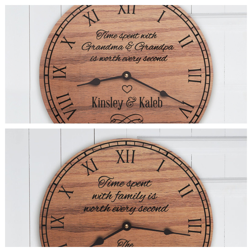 Personalized custom family clock