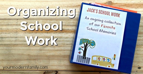 how to organize kids' school stuff at home
