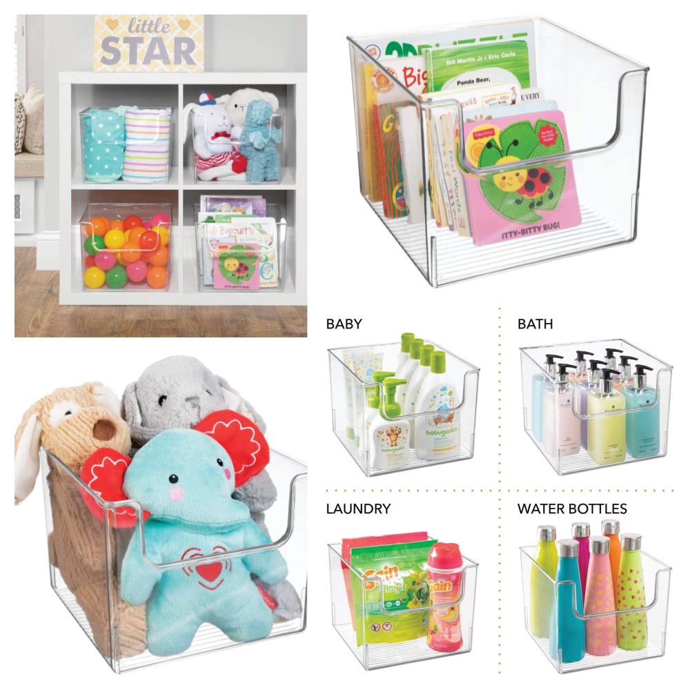 organize kids toys with clear bins