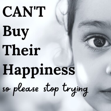 You can't buy their happiness - image of little girl