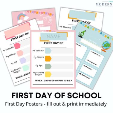 First Day of School Posters (free)