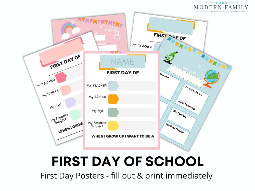 First Day of School Posters (free)