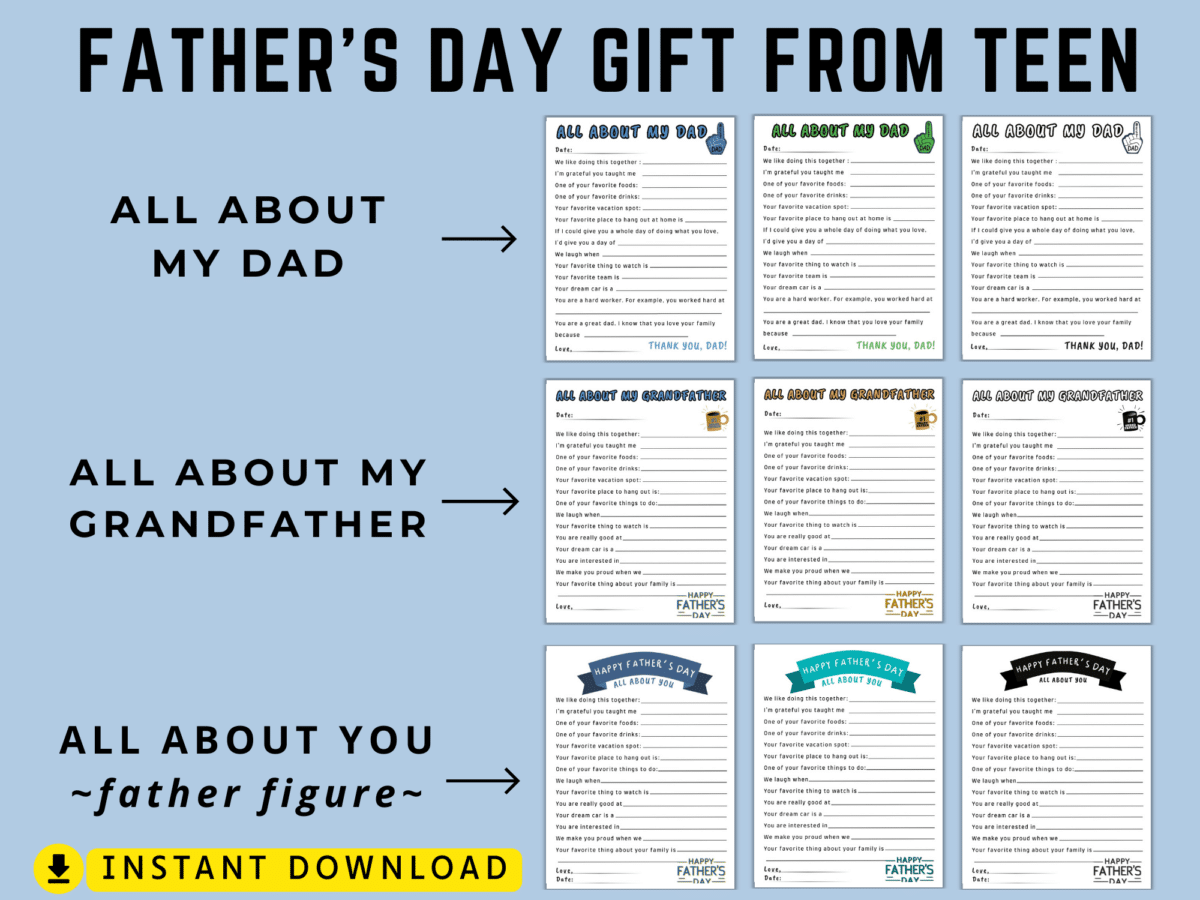 Father’s Day Printable from Teen